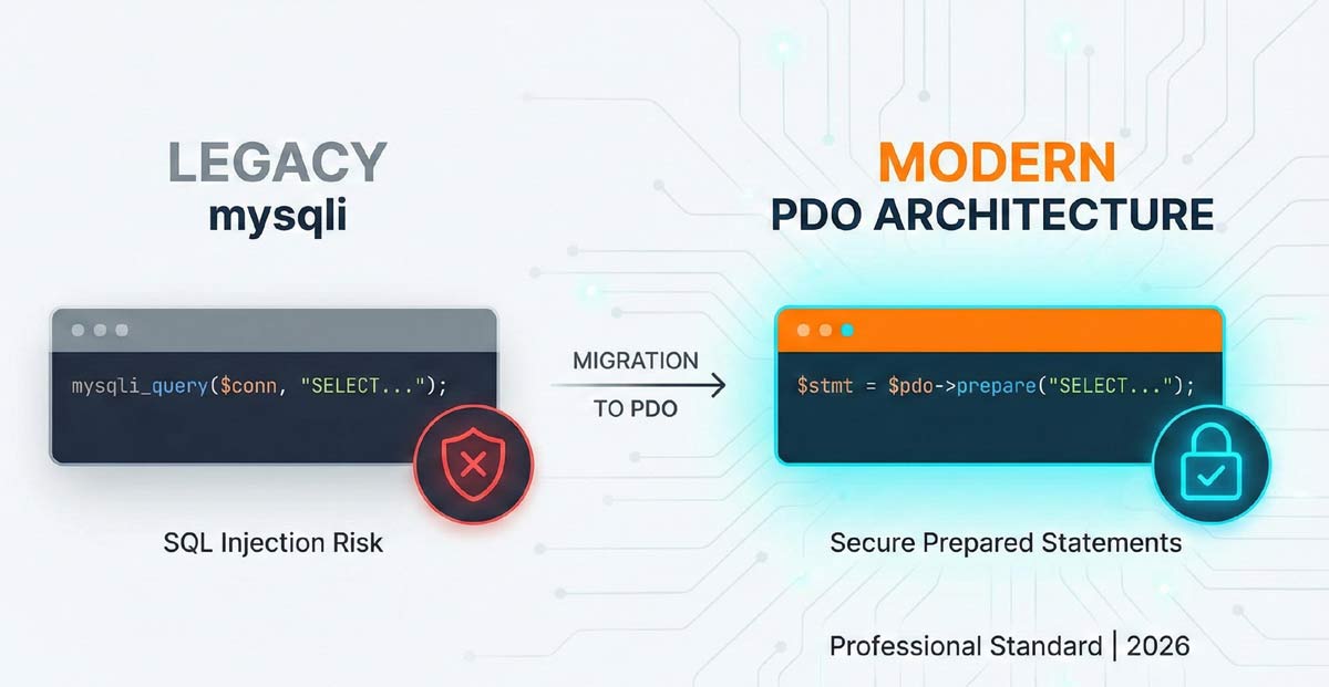 Beyond mysqli: Why PDO is the Only Professional Choice in 2026